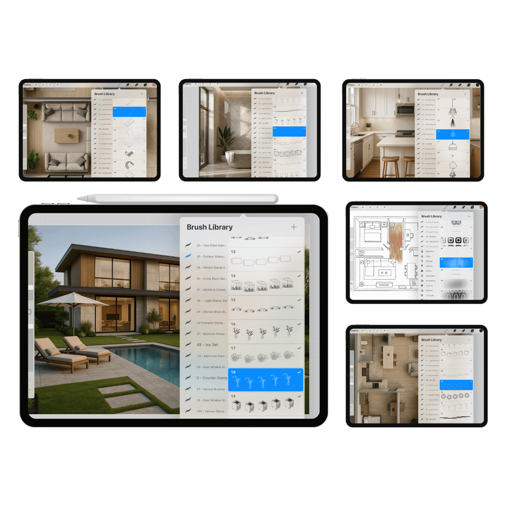 The Complete Interior Design Procreate Bundle